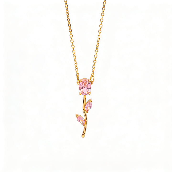 Velisse Drop Earrings & Necklace set - Pink | Salty
