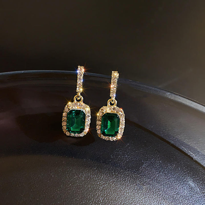 Multicolor Cascade Necklace &amp; Emerald Earring Set