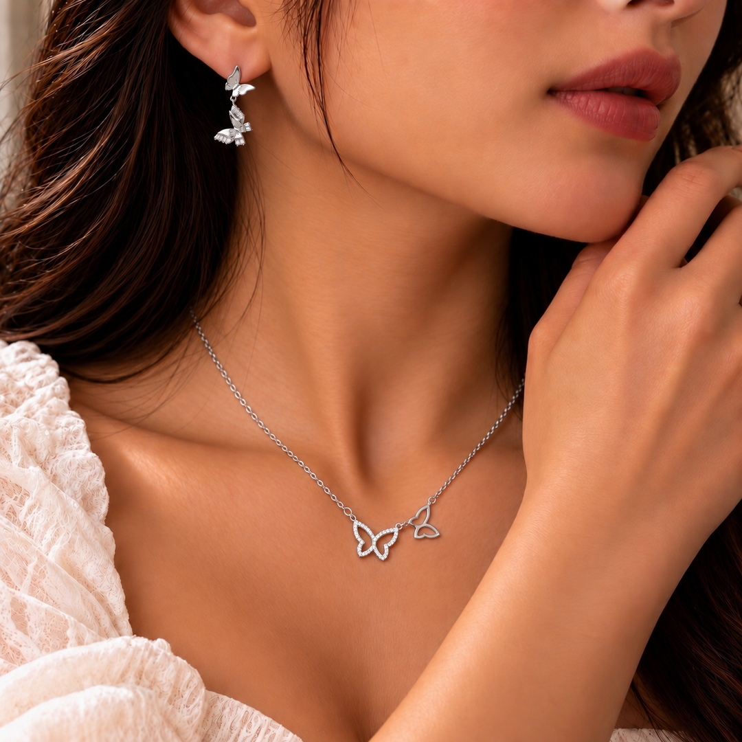 Hyper Bloom Necklace And Earrings Set