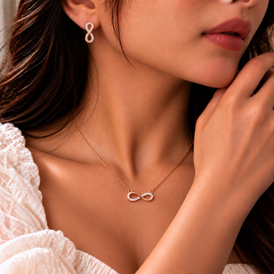 Liquid Magic Necklace And Earrings Set