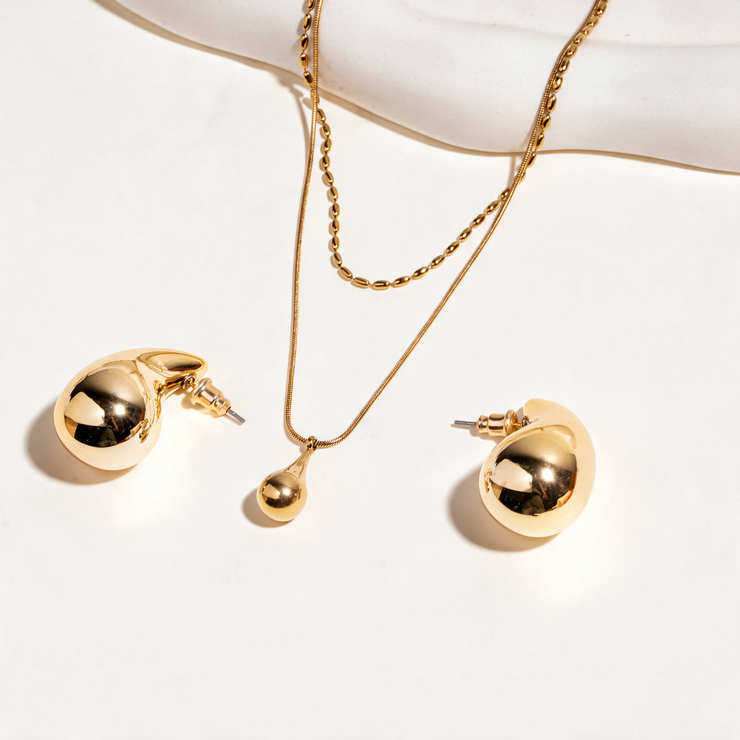 Viral Zone Necklace And Earrings Set