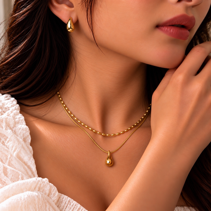 Viral Zone Necklace And Earrings Set