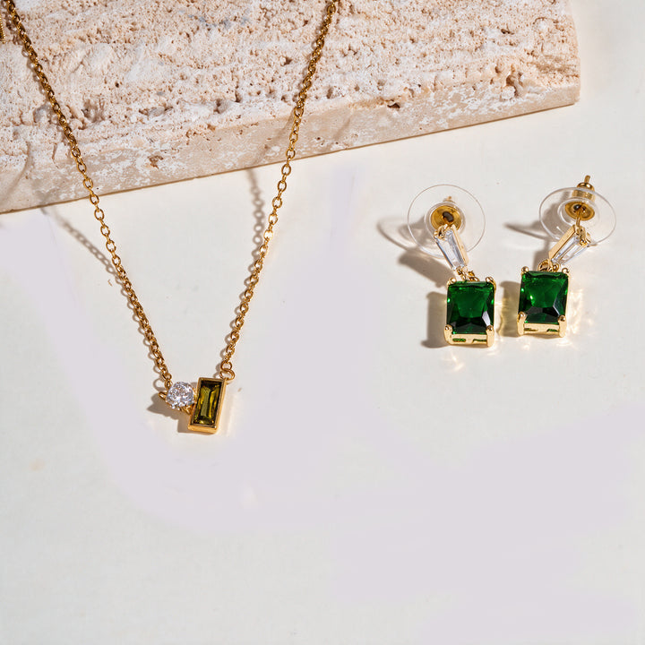 Xoxo Drip Necklace And Earrings Set