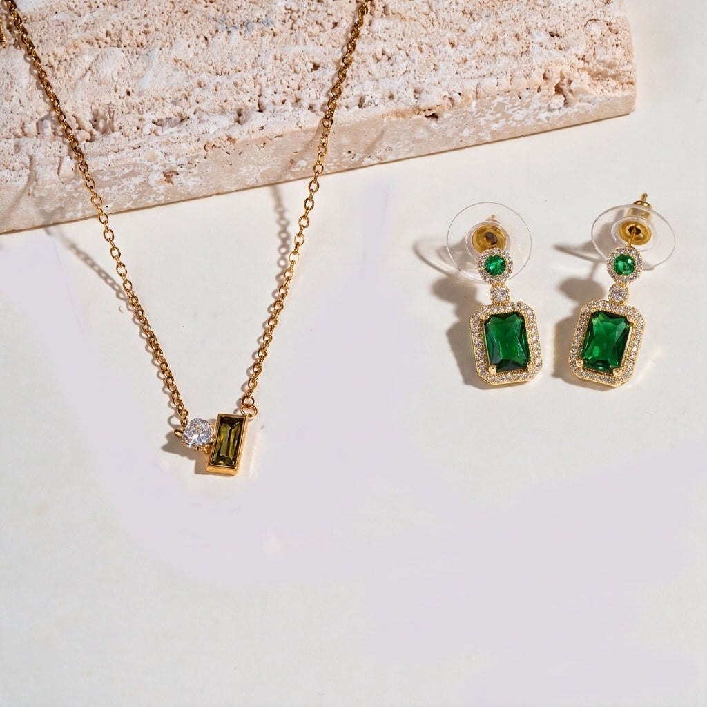 Xoxo Drip Necklace And Earrings Set