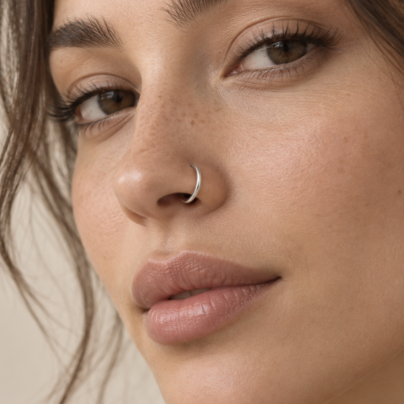 Silver Whisper Nose Ring