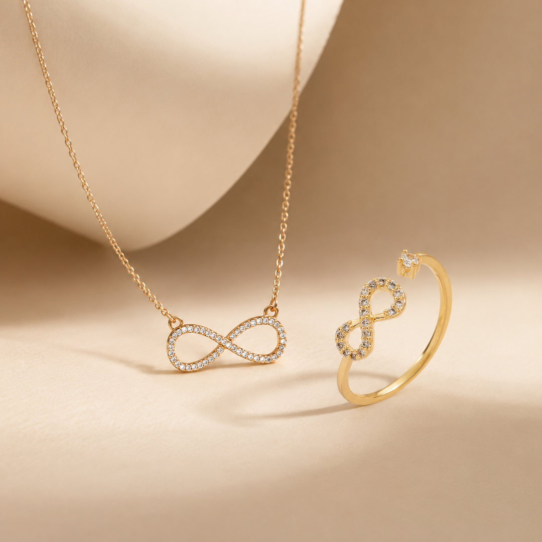 The Infinity Neckalce and Ring Jewellery Set