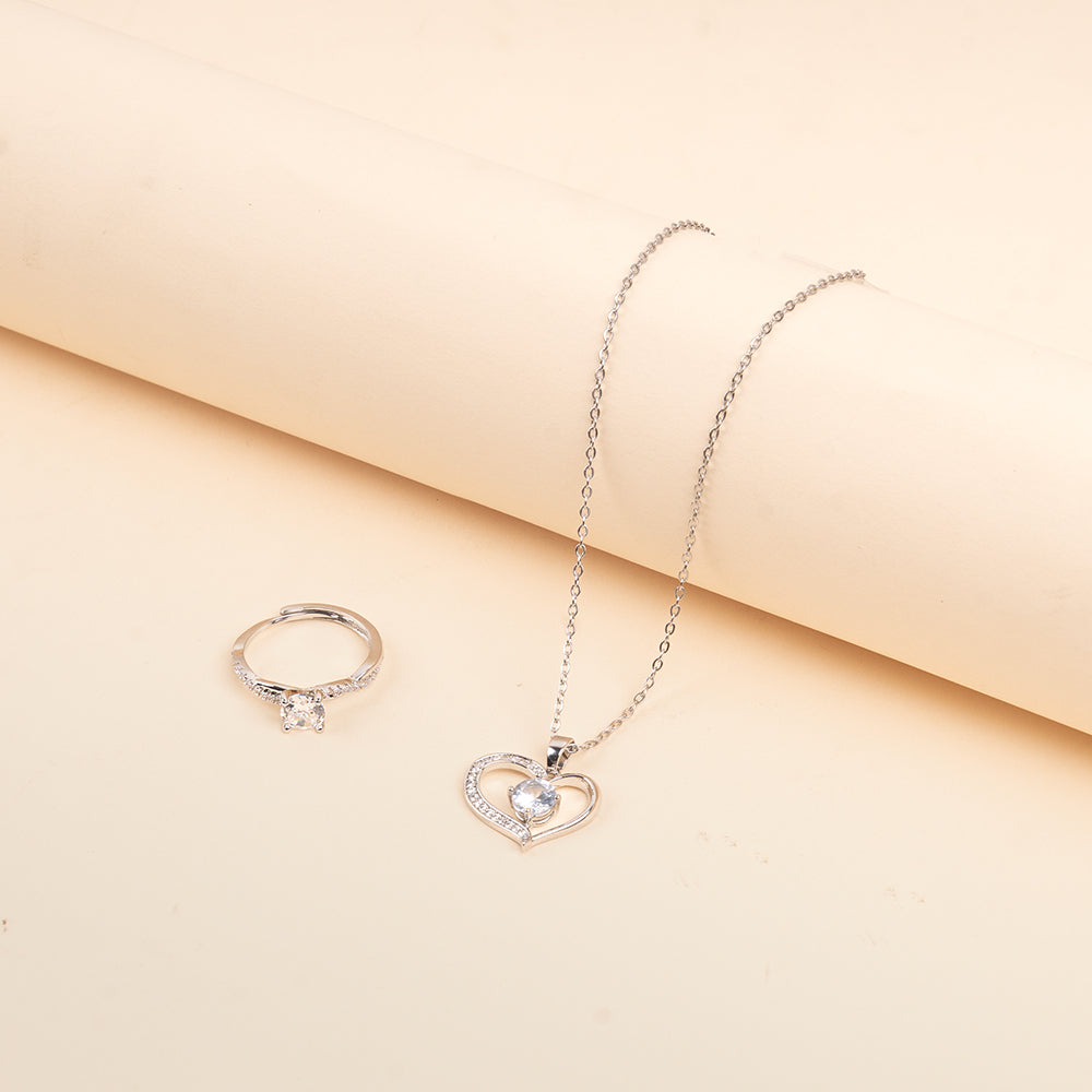 My Heart Yours Necklace and Ring Set