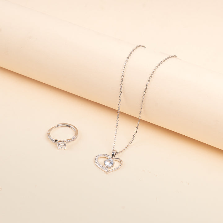 My Heart Yours Necklace and Ring Set