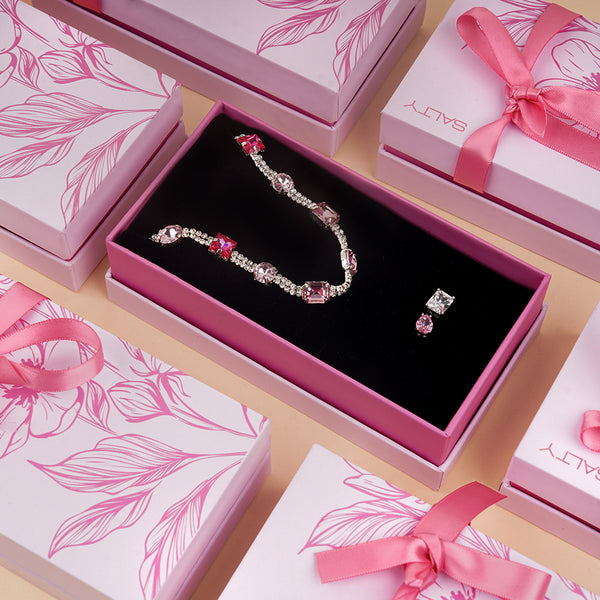 Blush Crystal White Royal Jewellery Set