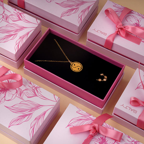 Radiant Chain Ring and Yin Yang Necklace Combo