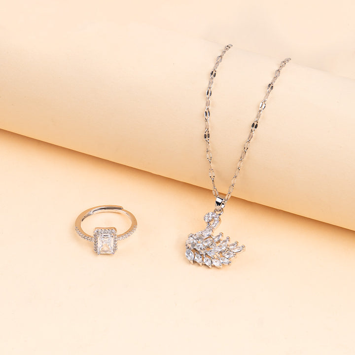Serene Hamsa and Solitaire Jewellery Combo