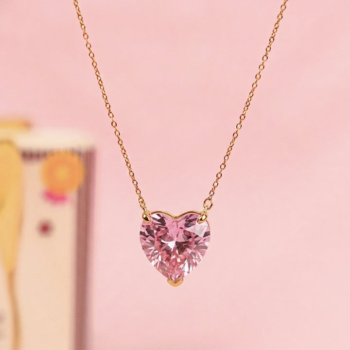 Infinity Mother's Love Golden Crystal Necklace and Ring set for Mother.