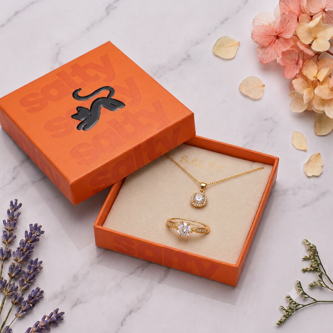 Solitaire Necklace &amp; Ring Set