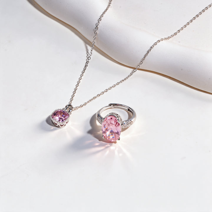Whim Detail Necklace And Ring Set