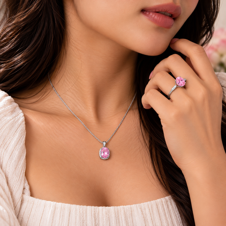 Whim Detail Necklace And Ring Set