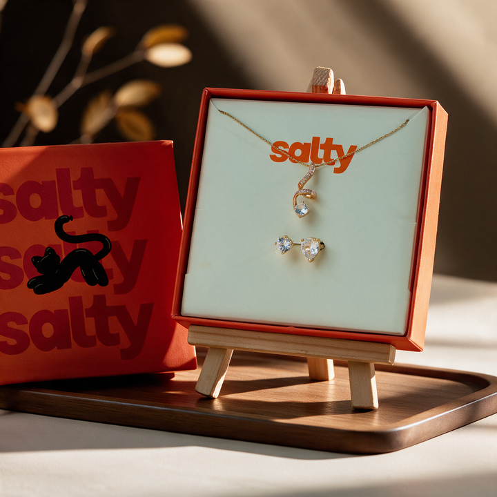 Fizzy Tag Necklace And Ring Set
