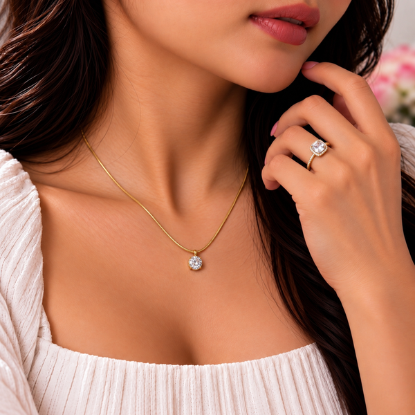 Retro Thing Necklace And Ring Set