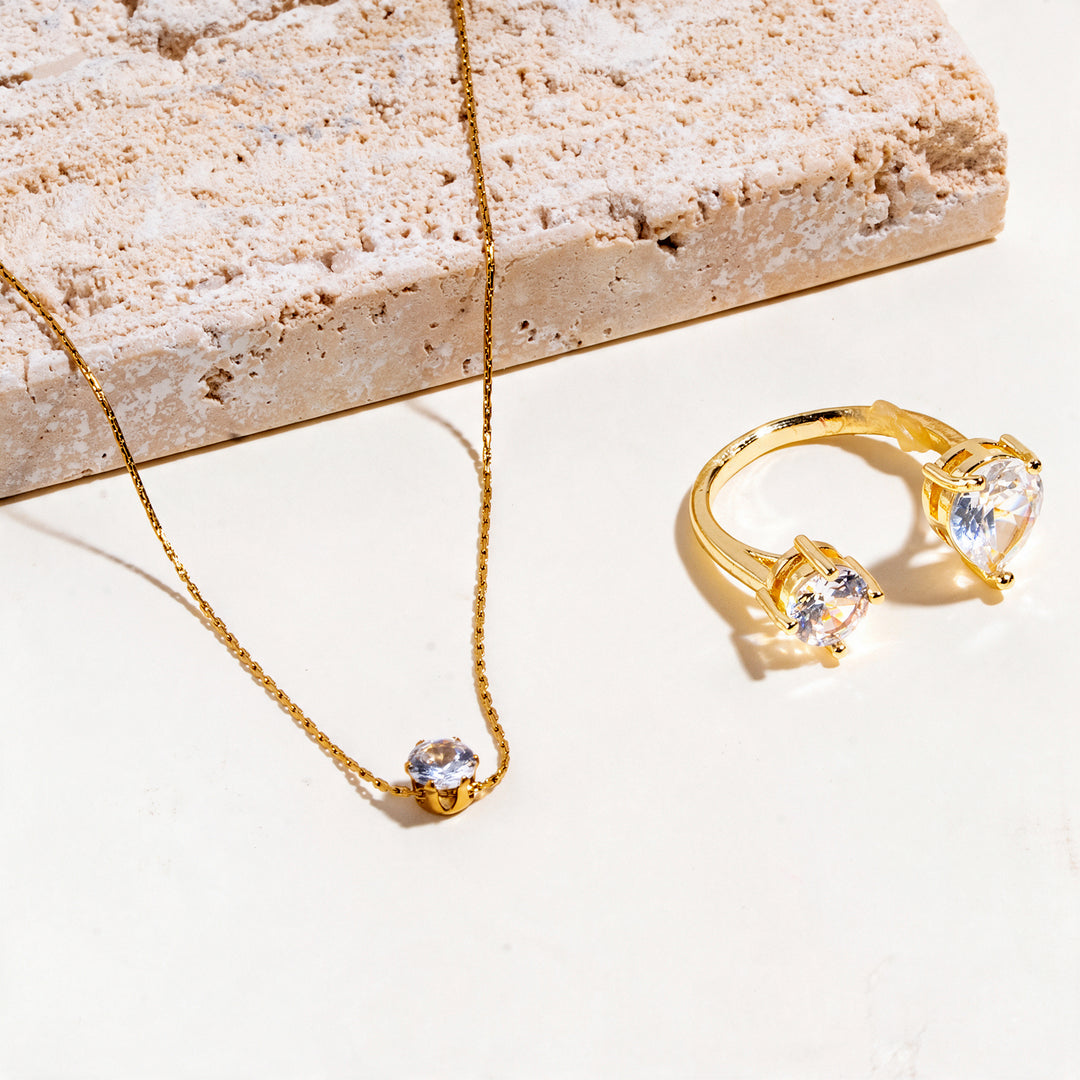 Sizzle Hit Necklace And Ring Set