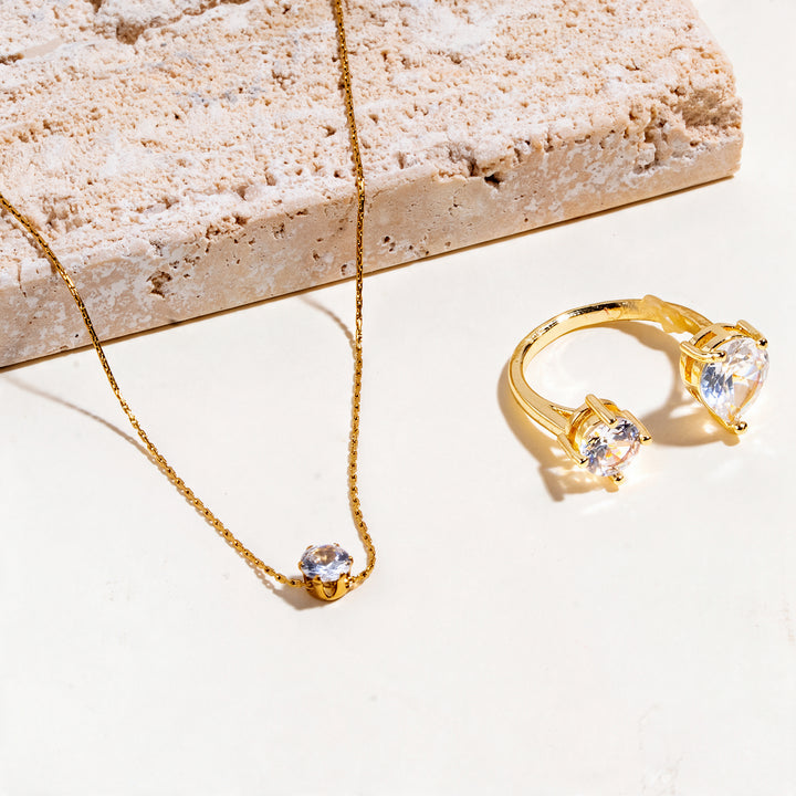 Sizzle Hit Necklace And Ring Set