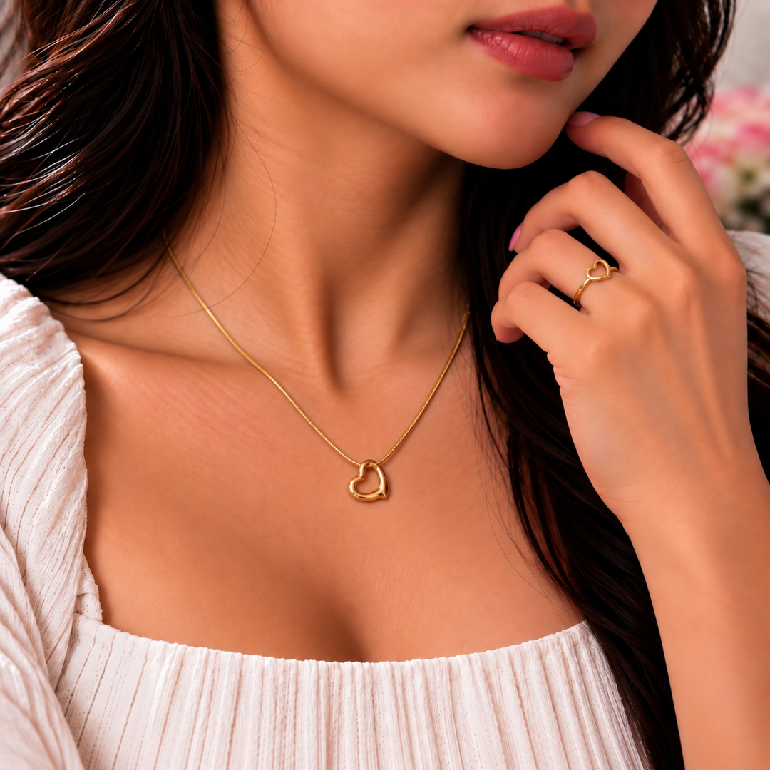 Urban Tag Necklace And Ring Set