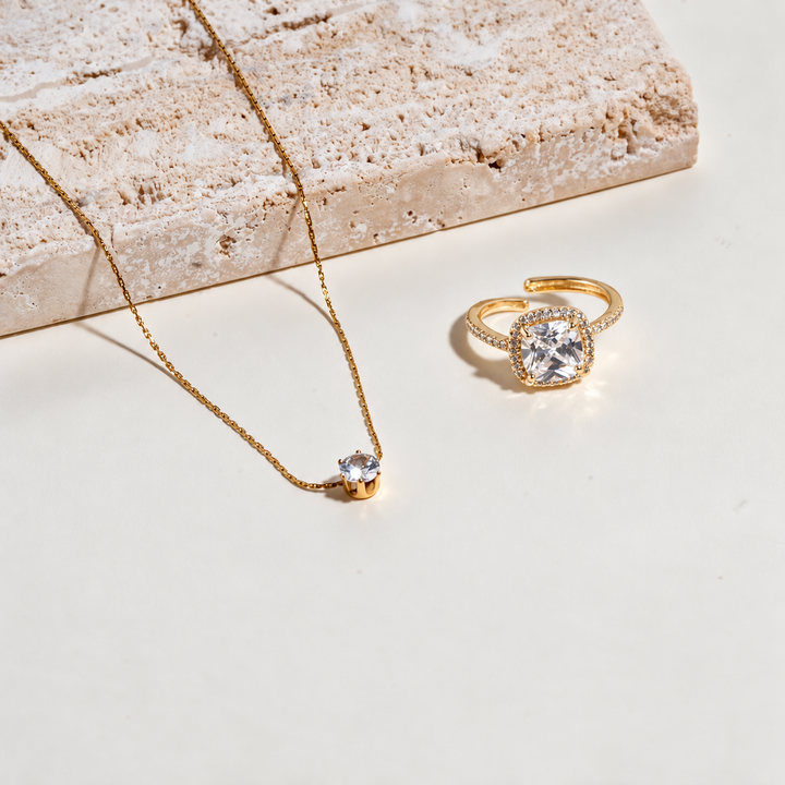 Retro Thing Necklace And Ring Set