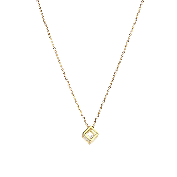 Square Solid Gold Necklace - Salty Accessories