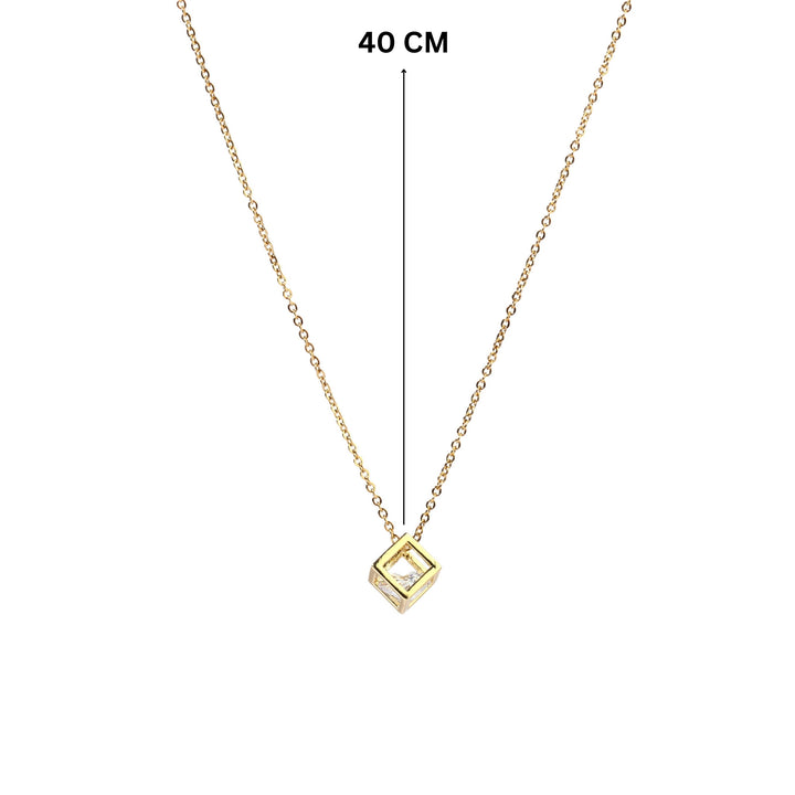 Square Solid Gold Necklace - Salty Accessories