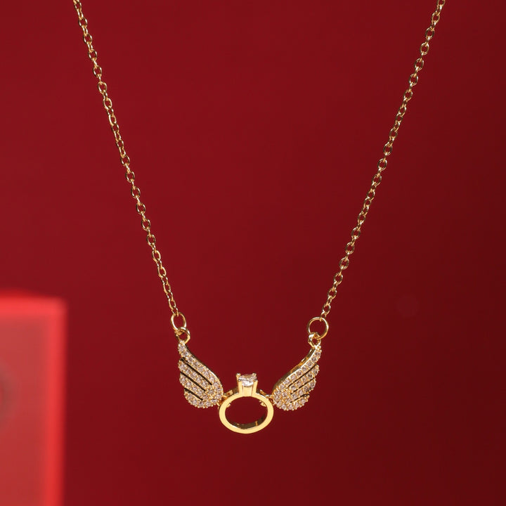 Angel Wings Necklace - Gold - Salty Accessories