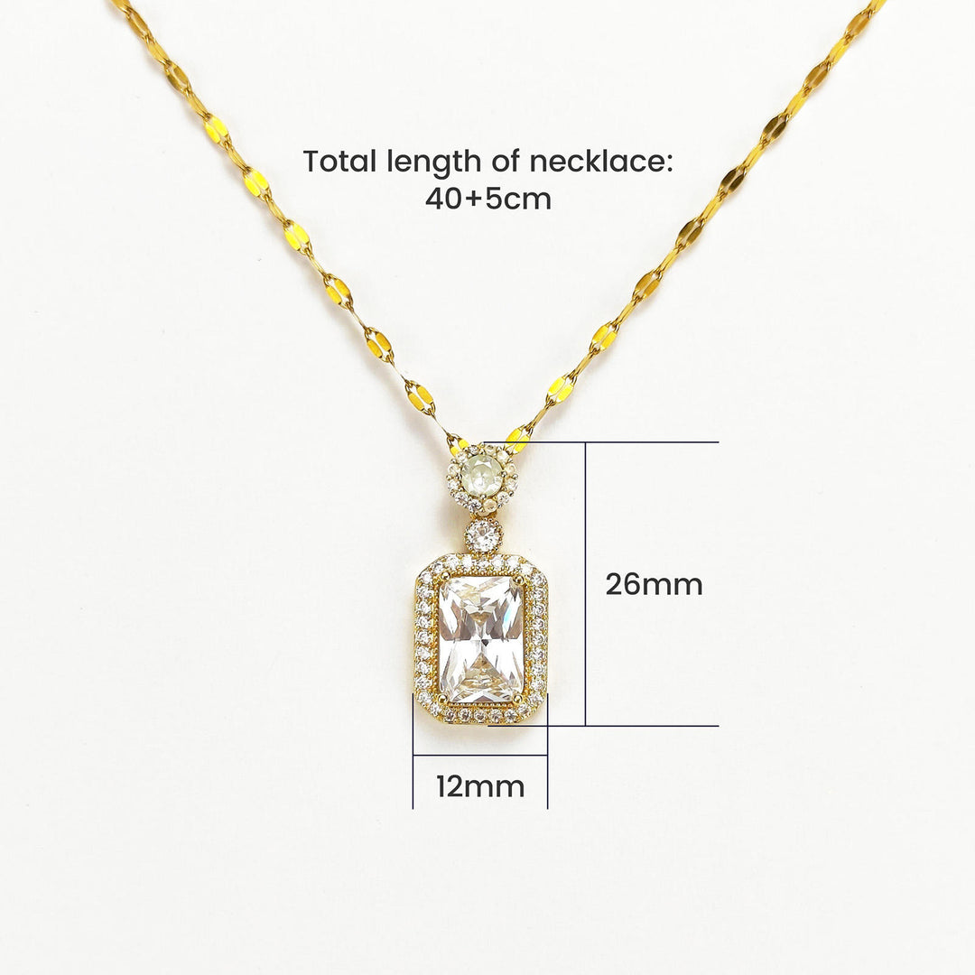 Elegance Studded Gem Necklace