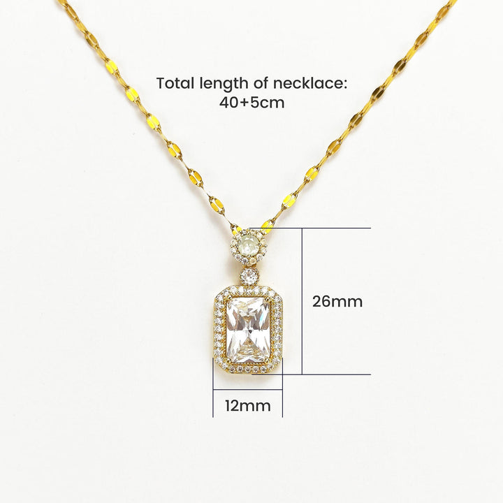 Elegance Studded Gem Necklace