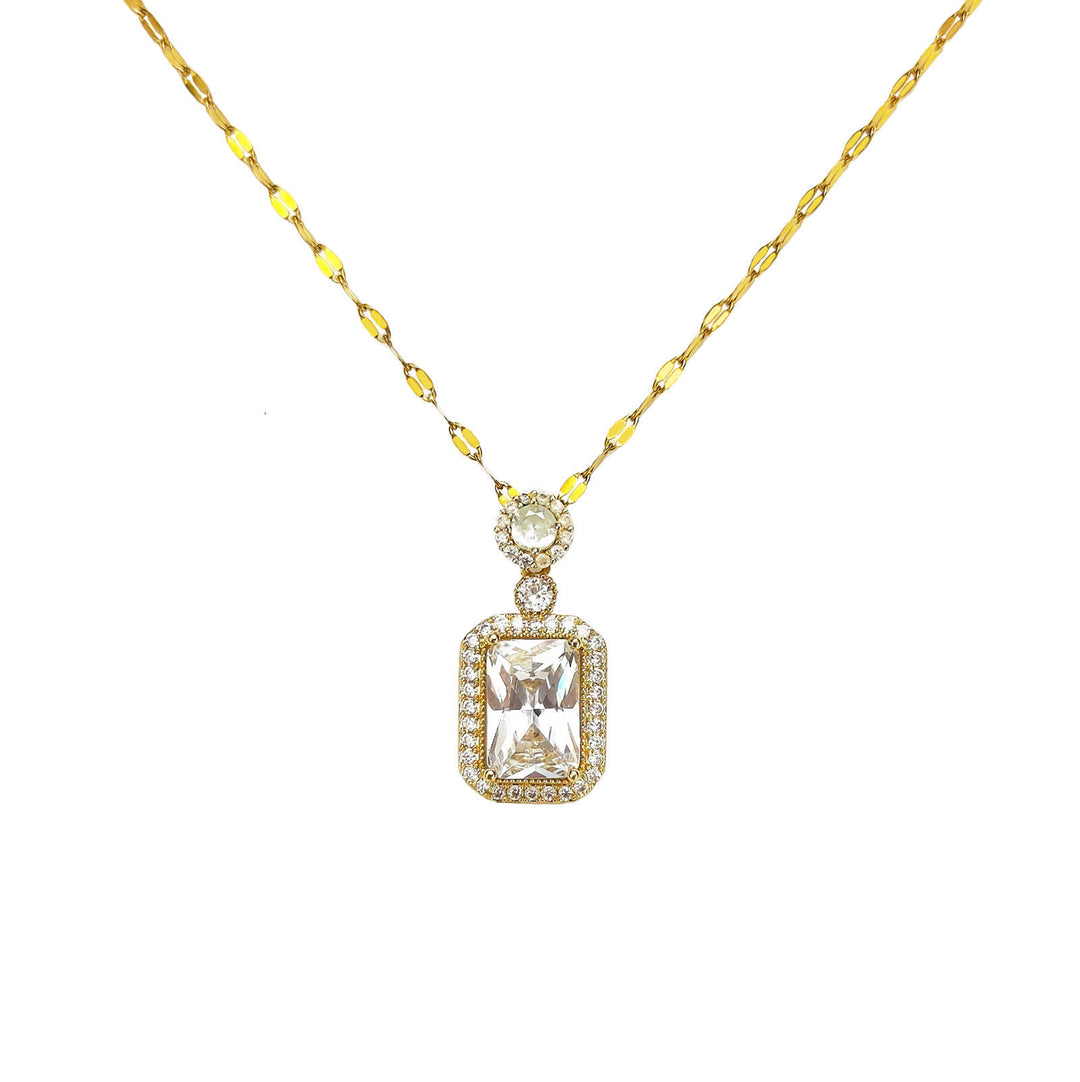 Elegance Studded Gem Necklace