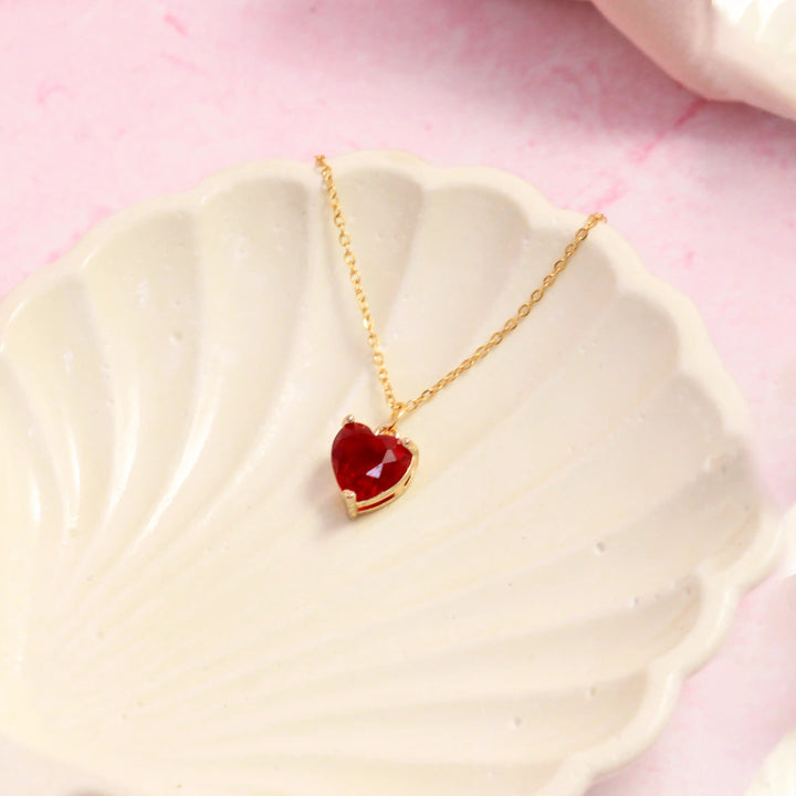 Aries Red Heart Necklace - Salty Accessories