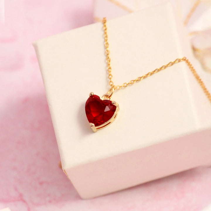 Aries Red Heart Necklace - Salty Accessories
