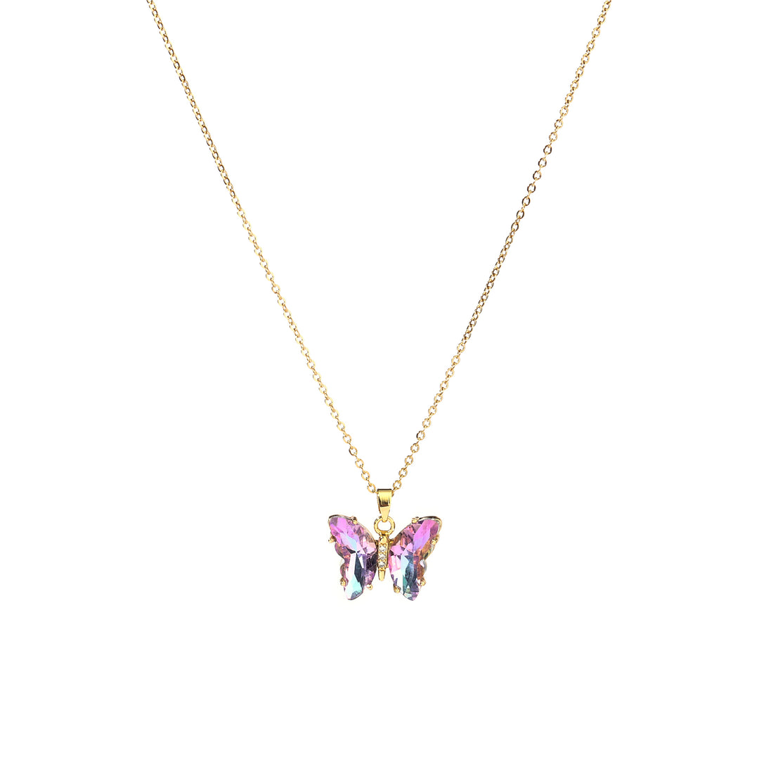 Purple Sapphire Butterfly Necklace - Salty Accessories