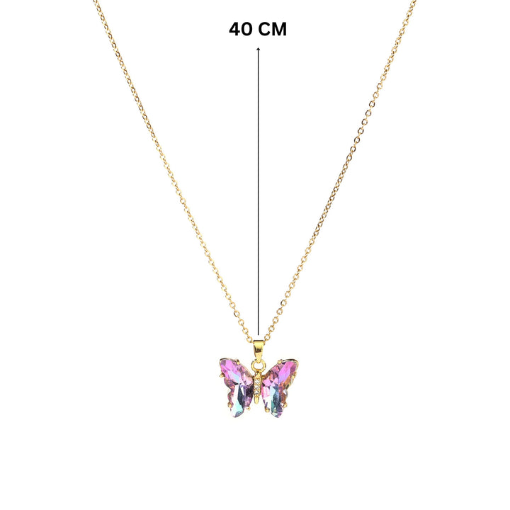 Purple Sapphire Butterfly Necklace