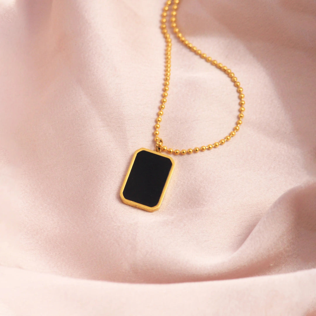 Korean Black No Evil Necklace - Salty Accessories