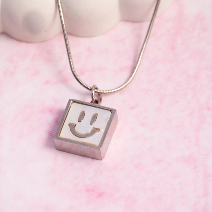 Stay Happy Silver Cool Necklace - Salty Accessories