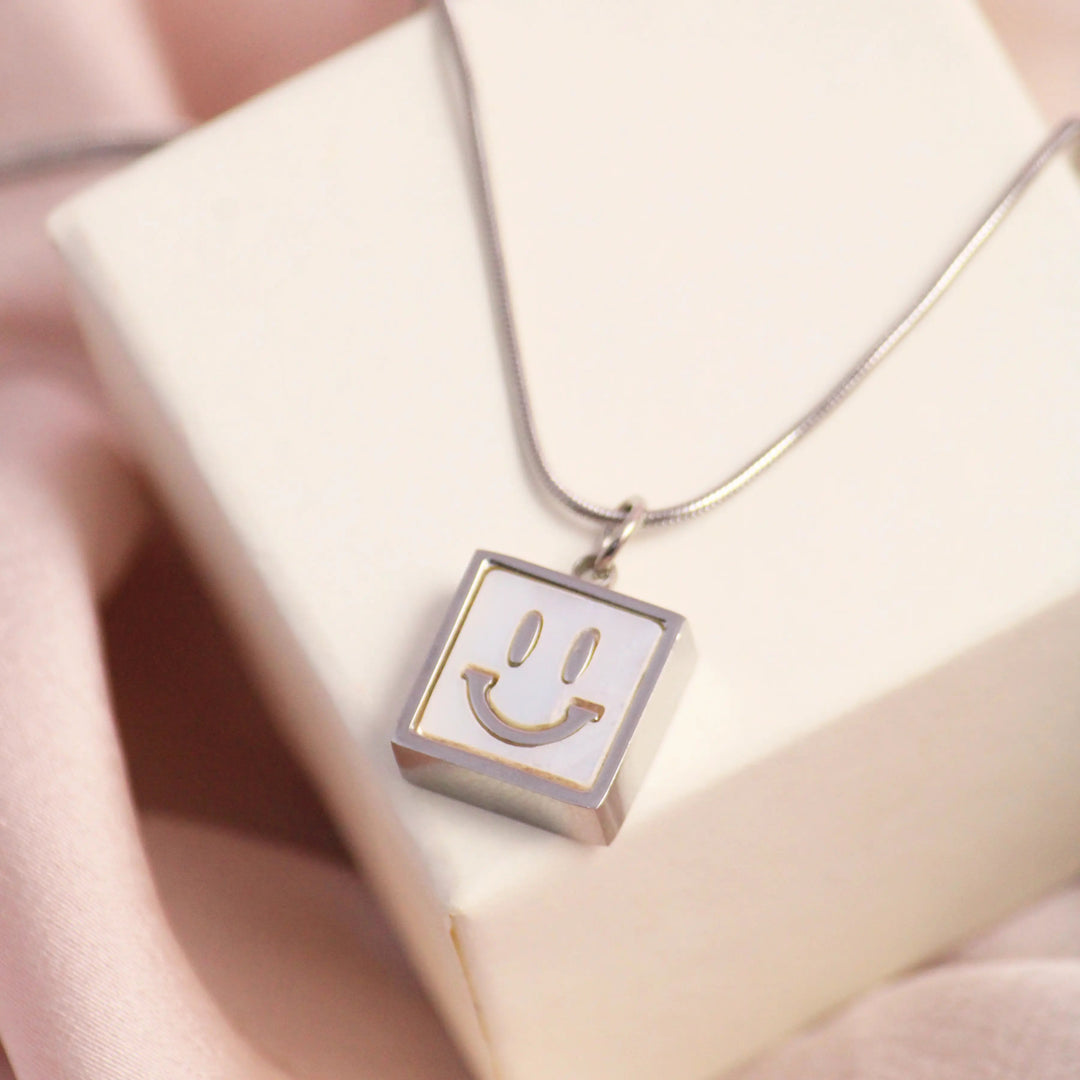 Stay Happy Silver Cool Necklace - Salty Accessories