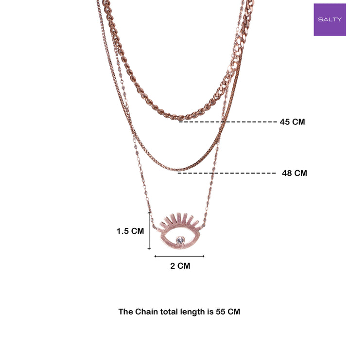 Gold Evil Eye Layered Necklace