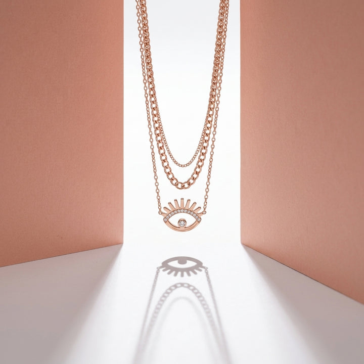 Evil Eye Golden Layered Necklace
