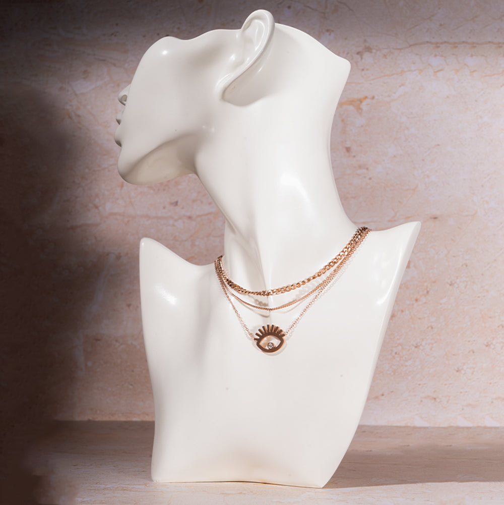 Evil Eye Golden Layered Necklace