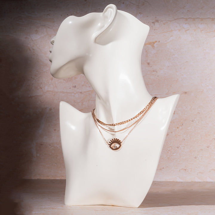 Evil Eye Golden Layered Necklace