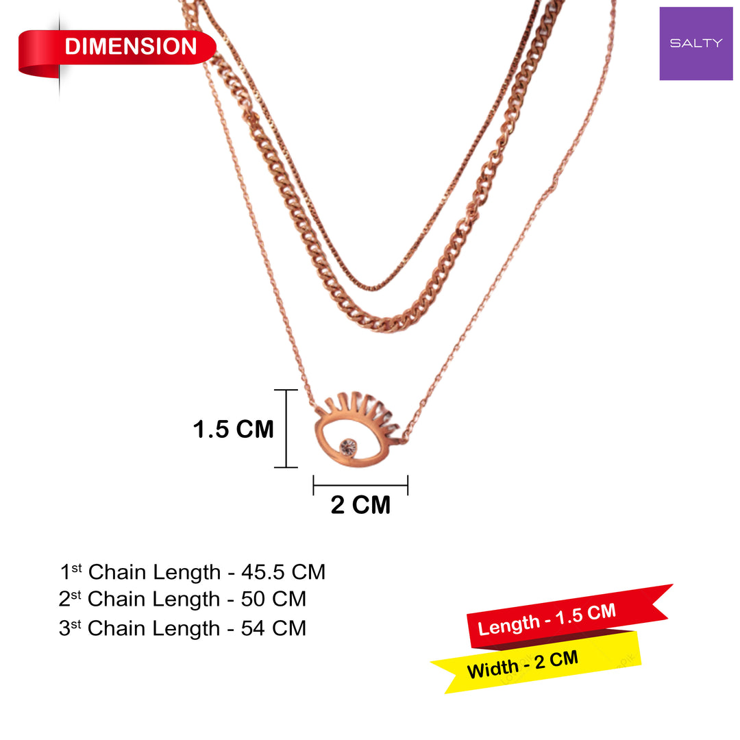 Evil Eye Golden Layered Necklace