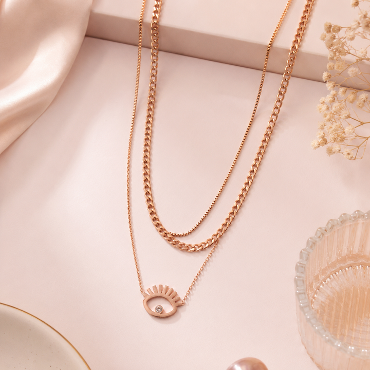 Evil Eye Golden Layered Necklace