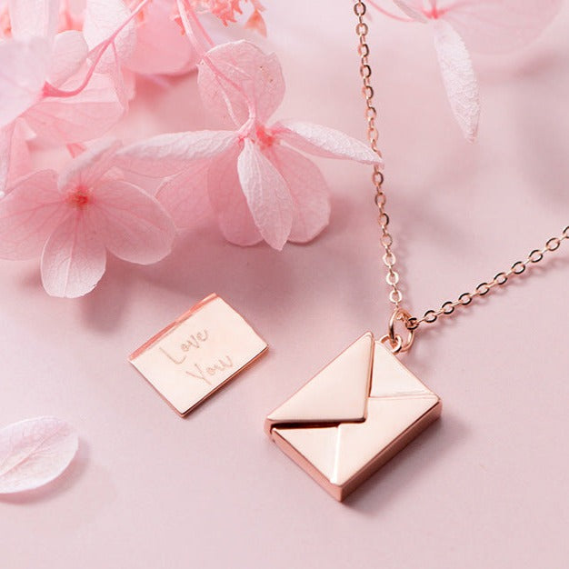 Love Letter Necklace - Rose Gold - Salty Accessories