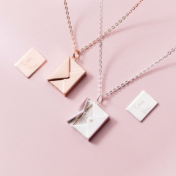 Love Letter Necklace - Rose Gold