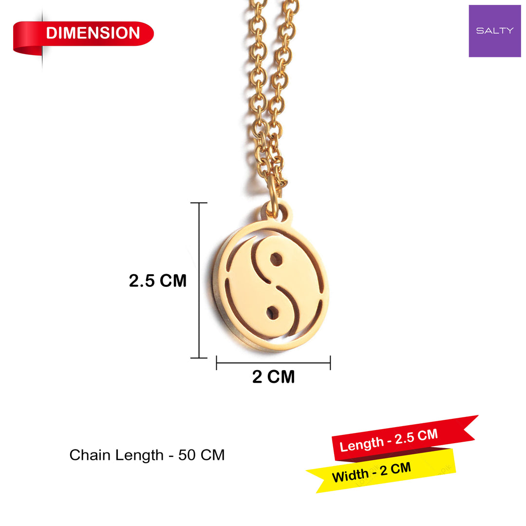 Yin-yang necklace - Gold