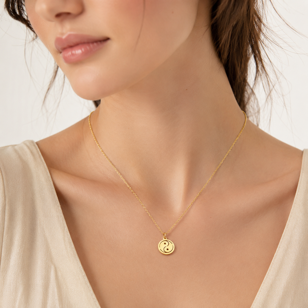 Yin-yang necklace - Gold