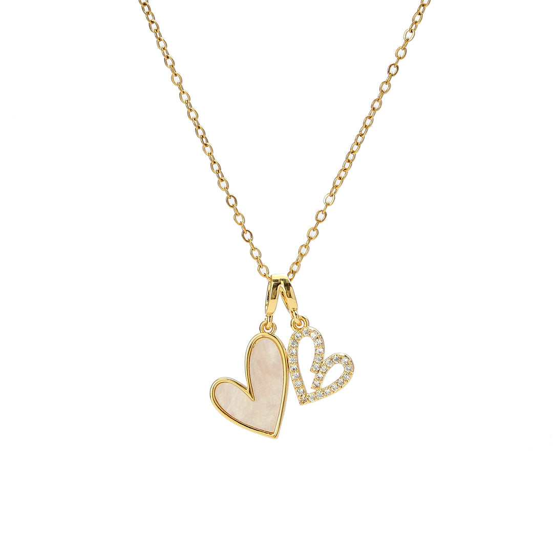 LoveBond Double Heart Golden Necklace