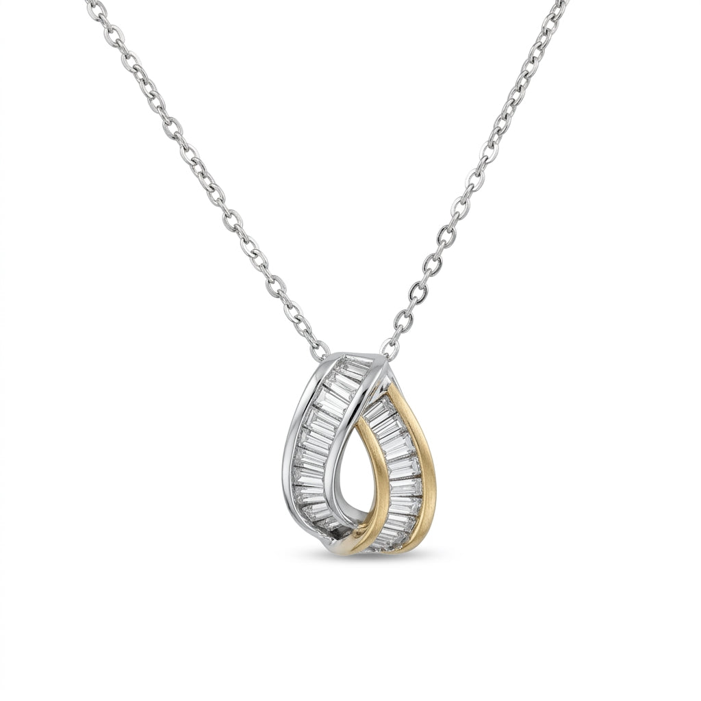 Effortless Glamour Silver Strand Necklace